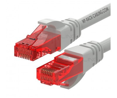 CABO REDE CAT6 5M U-UTP WP RACK AWG 26/7 CINZA